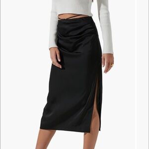 ASTR the Label High Slit Ruched Skirt